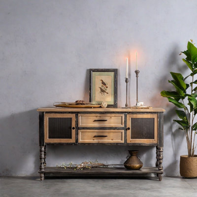 Console rustique vieillie