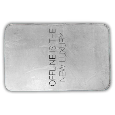 Offline is the new luxury Bath Mat with Non-Slip Backing - Quick Dry Memory Foam Bathroom Rug - Absorbent - Modern Plush Spa-Style - Machine Washable