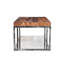 Table basse en bois brûlé, 47 x 24 x 18