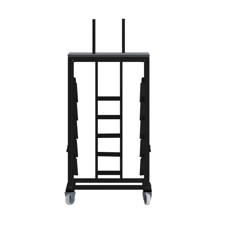Chariot de table avec tablettes inclinées Regency, H 79,5 po x l 34,5 po x P 28,75 po