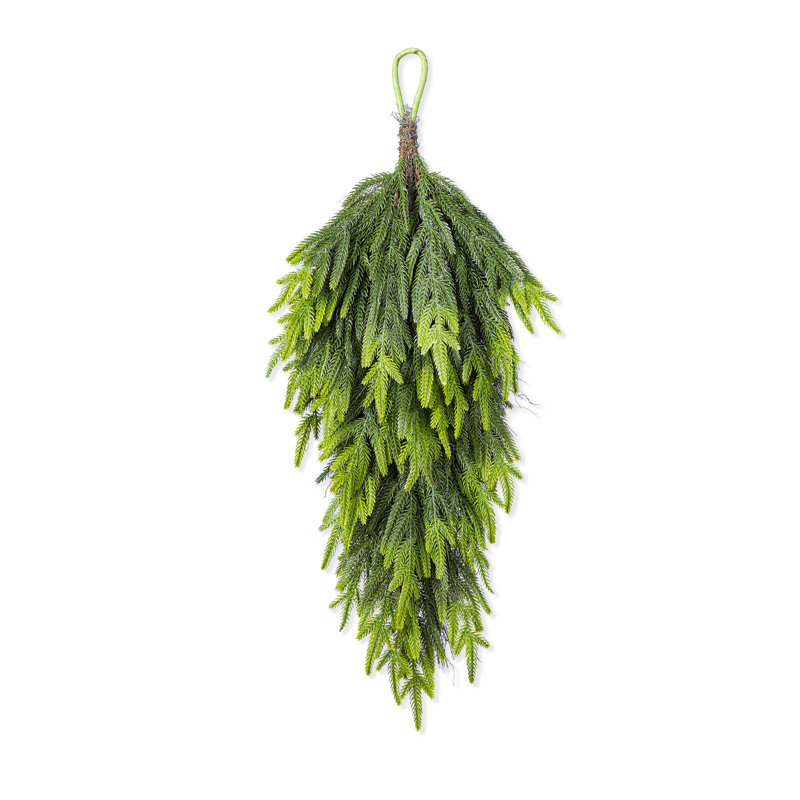 31.5"H Christmas Greenery PE Dripping Teardrop