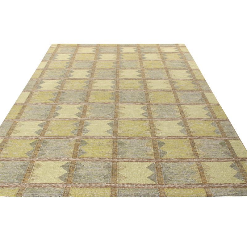 Scandinavian Wool Geometric Area Rug, Rectangle 10' x 14'