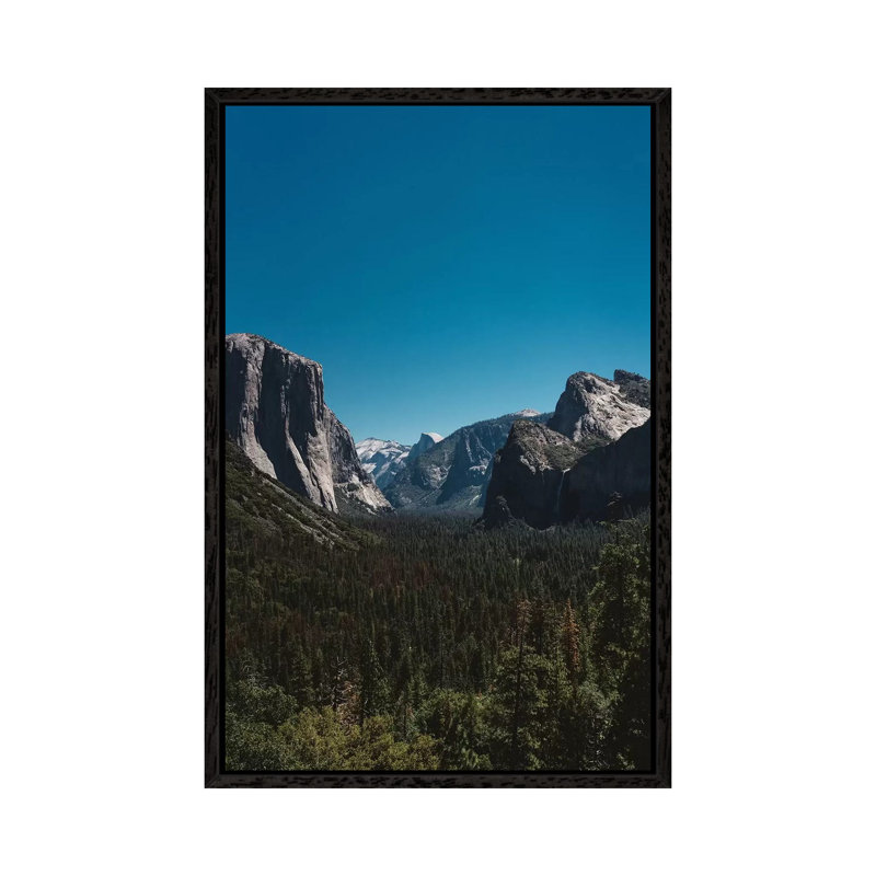 Tunnel View, Yosemite National Park II 1 Piece Wall Art on Canvas, 66.04cm H x 45.72cm W x 3.81cm D, Black Framed