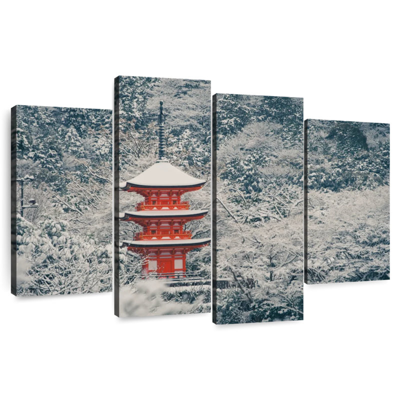 Adella Icy Japanese Temple, 54" H x 84" W