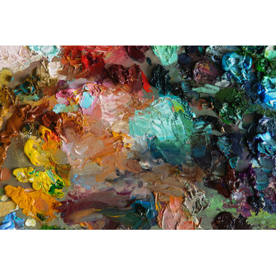 Art Palette Background Texture 1 Piece Wrapped Canvas Painting