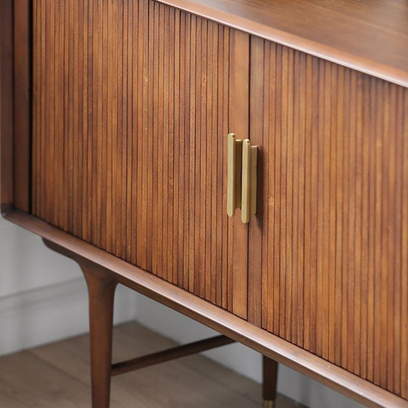 Buffet industriel en bois massif minimaliste