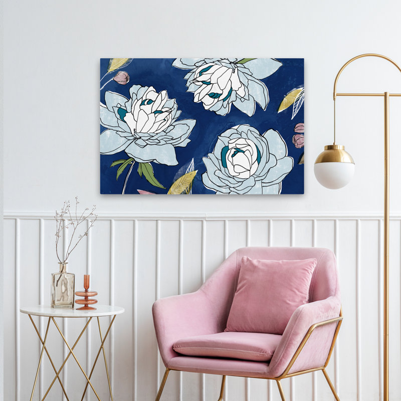 Plantes, fleurs, courtoisie II, art mural, H 24 po x l 36 po
