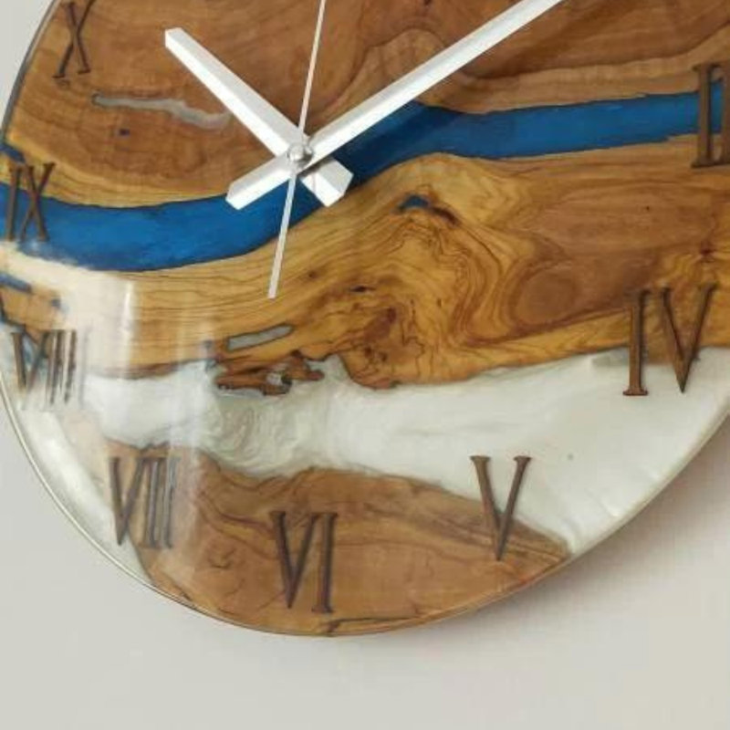 Wood Wall Clock, 10" H x 10" W x 2" D