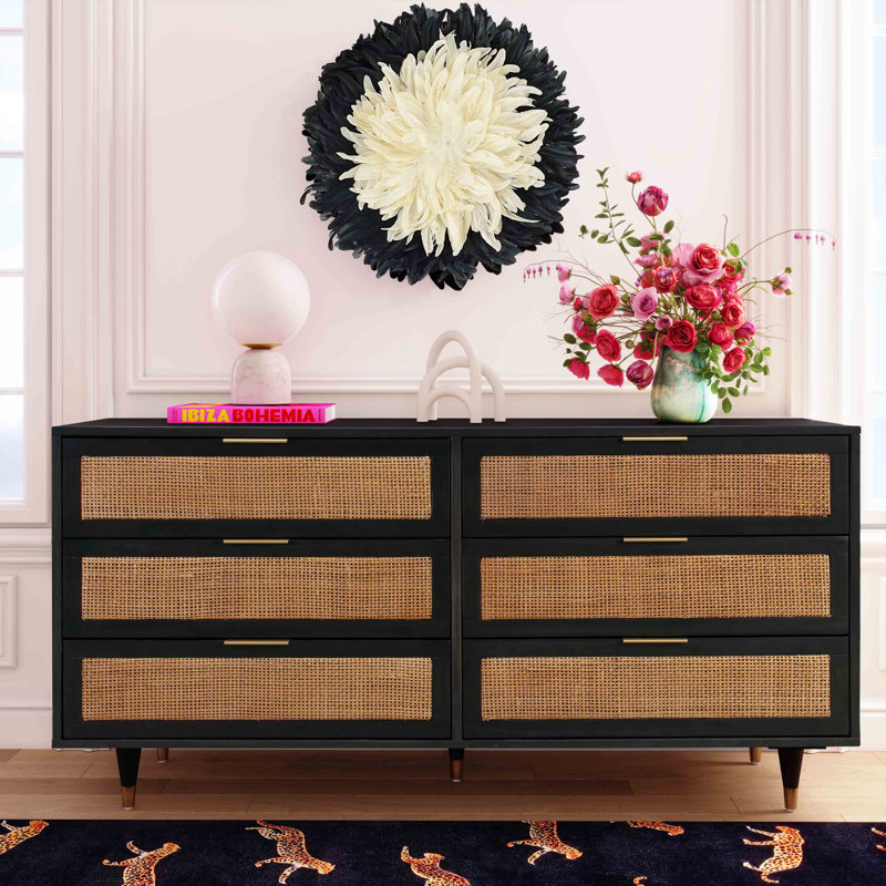 Commode de chambre à coucher, Noir / brun