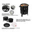 Braisière en acier noir - Option barbecue et four à barbecue de jardin pour des plats toujours tendres et délicieux