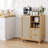 Rattan Buffet Cabinet With Drawers And Adjustable Shelf, Sideboard Storage Cabinet-833155826