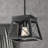 Corri 1-Light Matte Black Farmhouse Geometric Kitchen Island Pendant Light