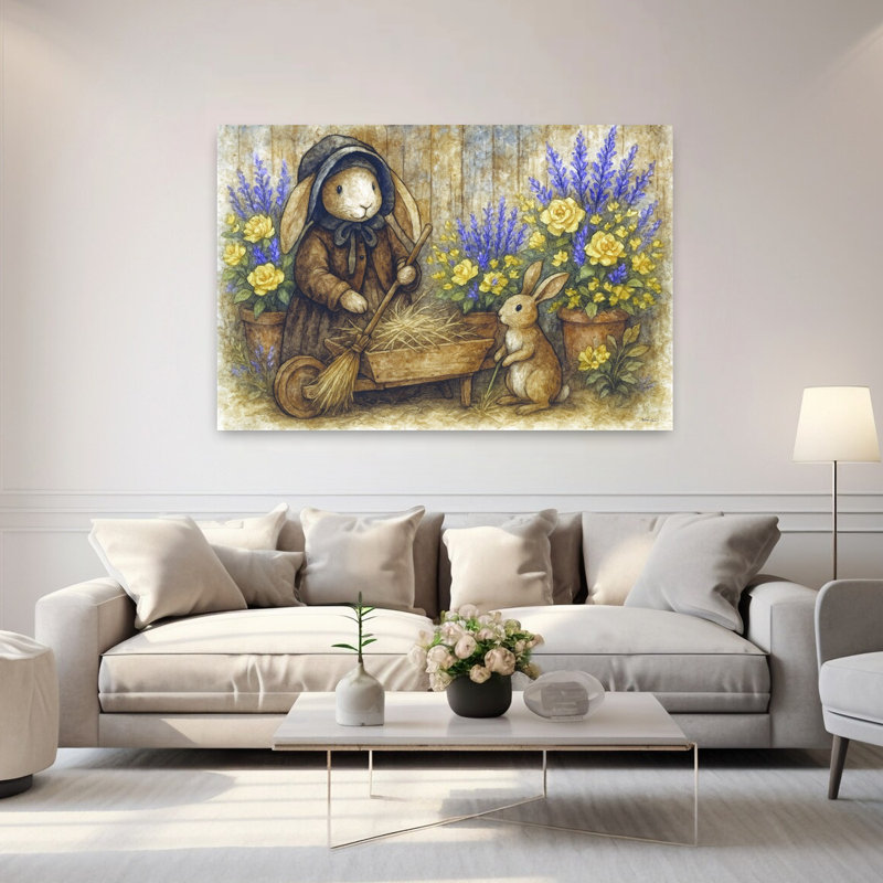 Art mural contemporain et romantique, H 40 po x l 60 po