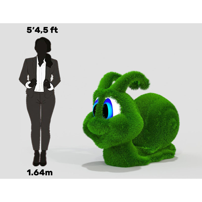 Outdoor Cartoon Snail Topiary Green Figures
