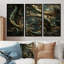 «Retro Gold Whirling Fractal - Fractals», ensemble d'art mural-722259833-722259836