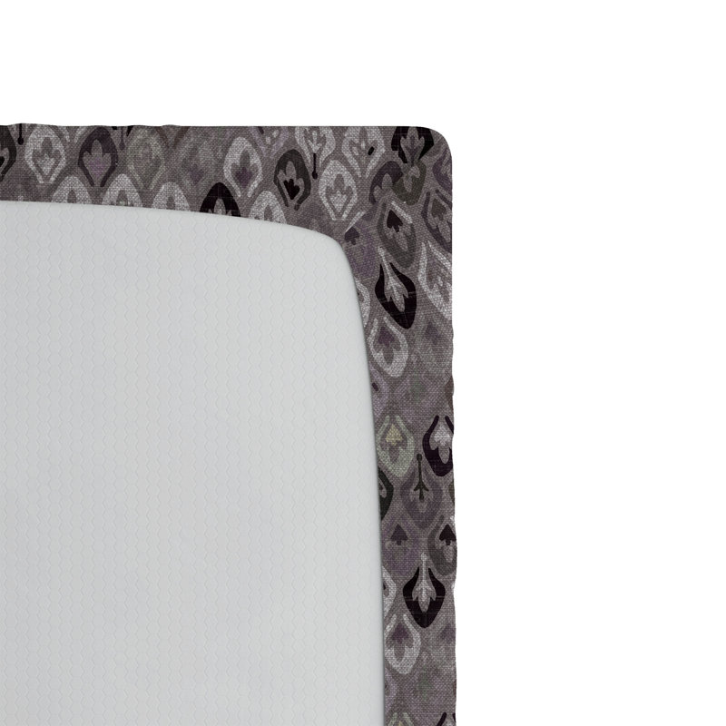 Drap-housse à motif floral Ambesonne, Indigo foncé, coquille d'œuf / floral, Drap-housse de taille double