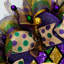 Mardi gras avec couronne de fleurs de lis