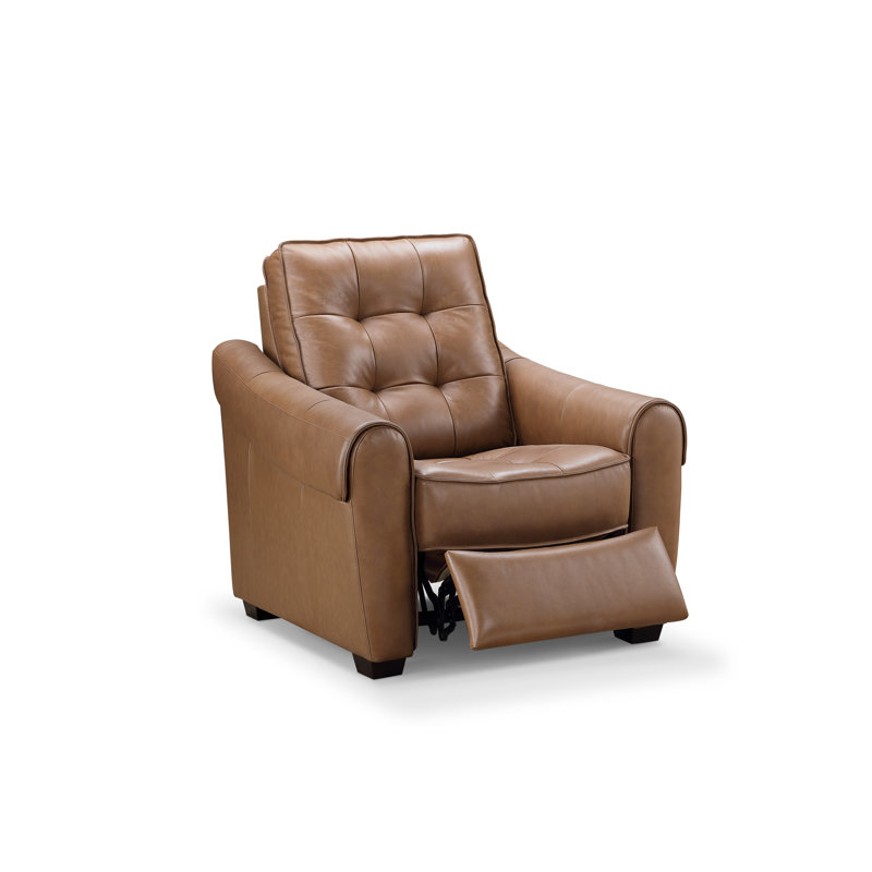 Fauteuil inclinable standard en cuir véritable de 38,5 po Bennith