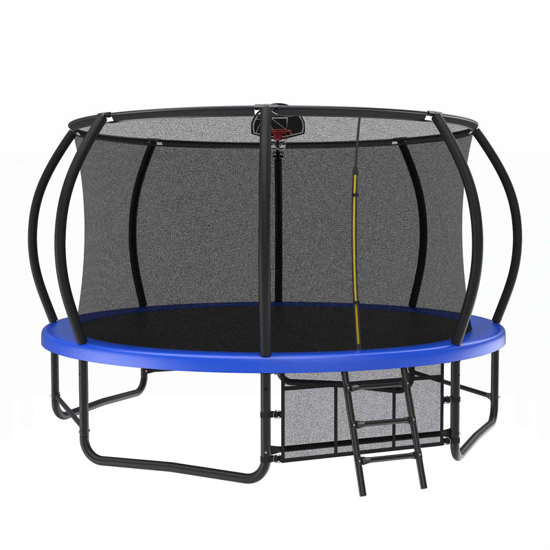 Trampoline récréatif extérieur, Noir, Noir / Bleu