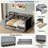 Upholstered Daybed With 2 Drawers, Storage Shelves, Flip Cabinets & Side Table, Vertical Striped Design-1253666673