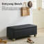 Banc de rangement rembourré en similicuir de 51 po de largeur-1444370130-1456004171