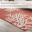 Coastal Seaside Wool Floral Area Rug in Orange-999718868