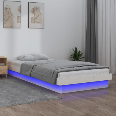 LED Bed Frame Solid Wood
