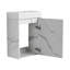 Meuble-lavabo mural flottant de 16 pouces avec lavabo en céramique et armoire à fermeture en douceur, parfait pour les petites salles de bain-116332476