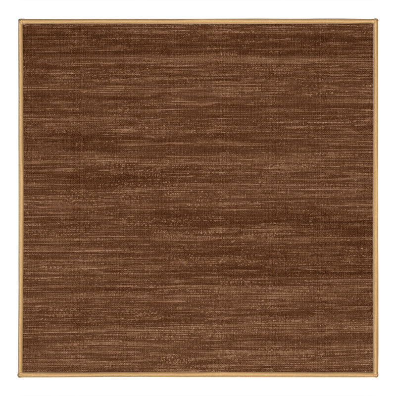 Machine Washable Solid Brown Area Rug, Square 7'