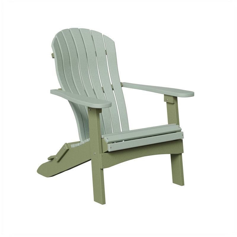 Berlin Gardens Contour Folding Adirondack Chair, Seafoam with Sage