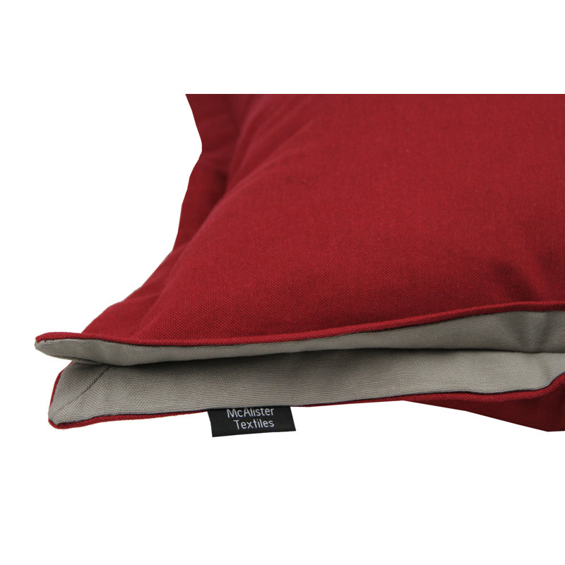 Square Cushion Cover, Red/Taupe, 60 x 60cm