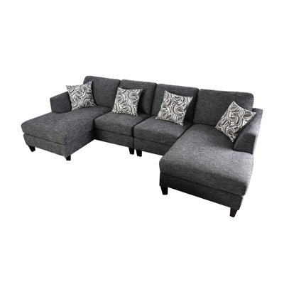 Upholstered U-Shaped Sectional Reversible