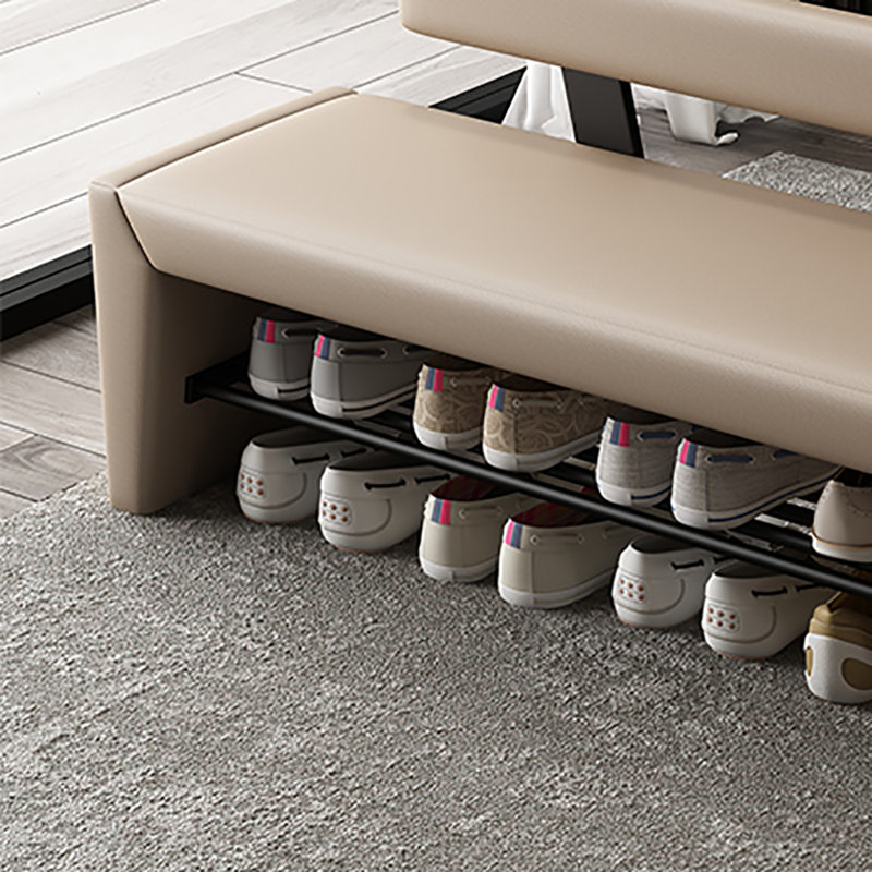 Tabouret pour changer de chaussures 55,1 po avec dossier, Champagne