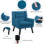 Upholstered Armchair with Solid Wood Legs-1739323628