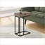 Table basse moderne et compacte avec tiroir de rangement, stratifié brun et amp; Métal noir pour le salon