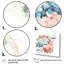 Hortensia rose, vert et fleurs II-1080099272-1080099273