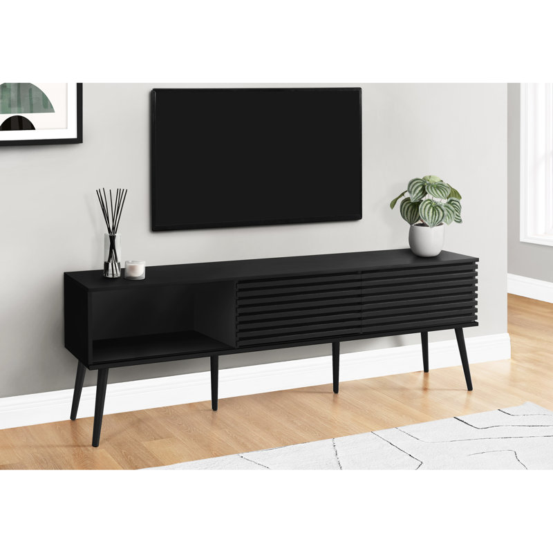 Meuble télé, 72 po, meuble multimédia, meuble de rangement, console, tablettes de rangement, chambre à coucher, salon stratifié, contemporain, moderne