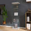 Vitrine, verre, 4 tablettes avec une porte-402593753