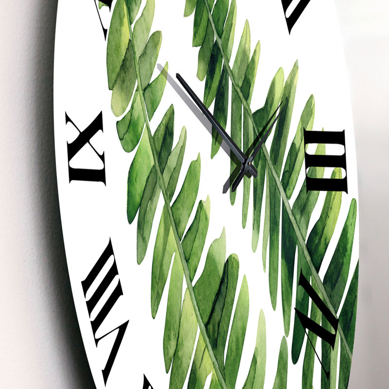 Fern Leaves - détail horloge murale, Moyen