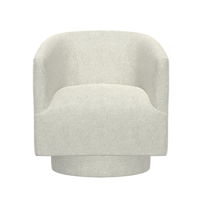 White Swivel Accent Chair, White