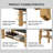 75 Inch Professional Massage Table With Adjustable Hight And Headrest,pu Leather Spa Facial Bed With Solid Wood Frame