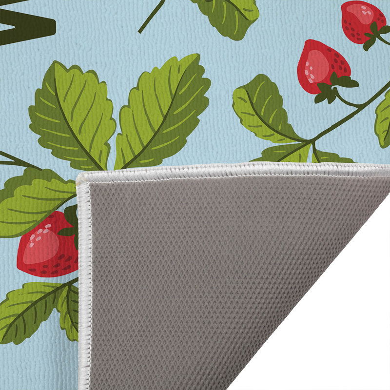 Paillasson Strawberries, Bleu, L 17 po x L 24 po