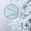 Arbre de Noël artificiel floqué 7,5 pi avec 650 lumières incandescentes blanc chaud, 3135 pointes, pin enneigé PE + PVC avec branches à mémoire de forme partielle, support en métal pliable pour les fêtes-121069205