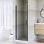 28 "X 72" Aluminum Frame Pivot Shower Door In Matte Black Finish