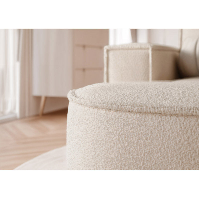 4 Seater Corner Sectional, Beige, Left Hand Facing