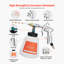 Car Cleaning Gun, 6-9.2 Bar High-Pressure Air Blow Gun with 2 Set Nozzles & 1L Liquid Bottle, Vortex Cleaning Gun, Quickly Blasts Dirt and Dust from Surface, Work with 1/4 NPT Air Compressor