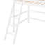 Lit mezzanine simple en bois massif blanc avec. Fabrication robuste pour plus de stabilité. Aucune fondation nécessaire. Support supplémentaire pour 14 lattes. Barrières de sécurité. 79,5 po X 41,8 po 67,5 po. Assemblage requis et assemblage requis.-1018793575