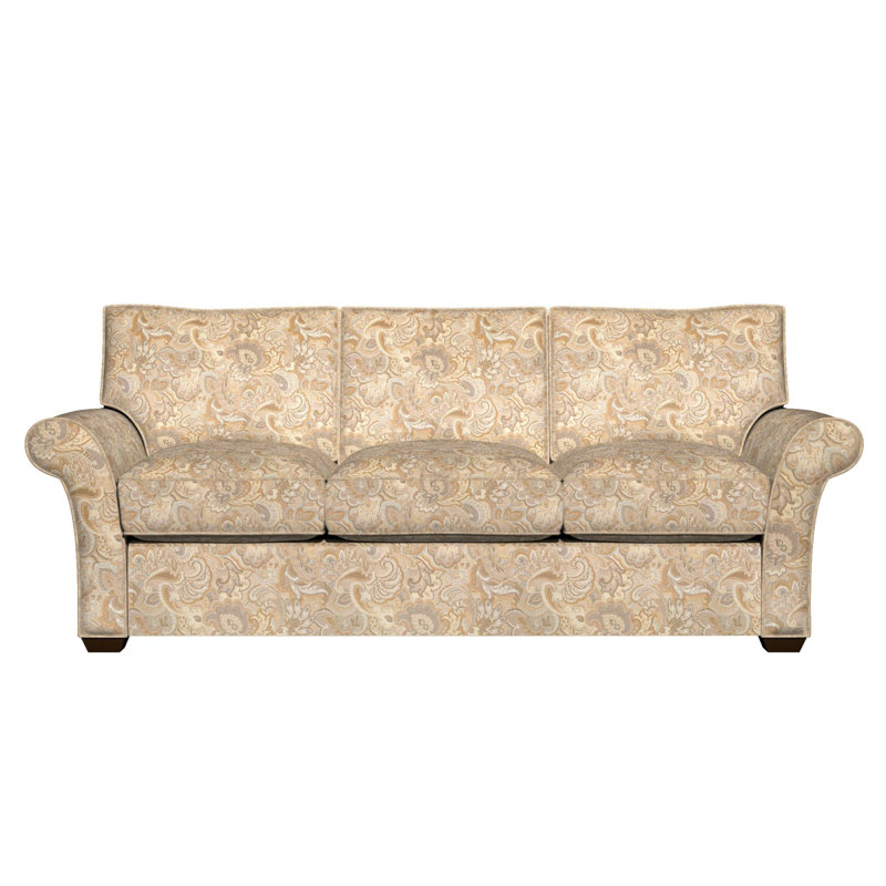 Tissu floral abstrait, Blanc jaune