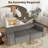 78" Modern Cloud Couch Modular Couch Courdoroy Sofa Boneless Couch-582984561