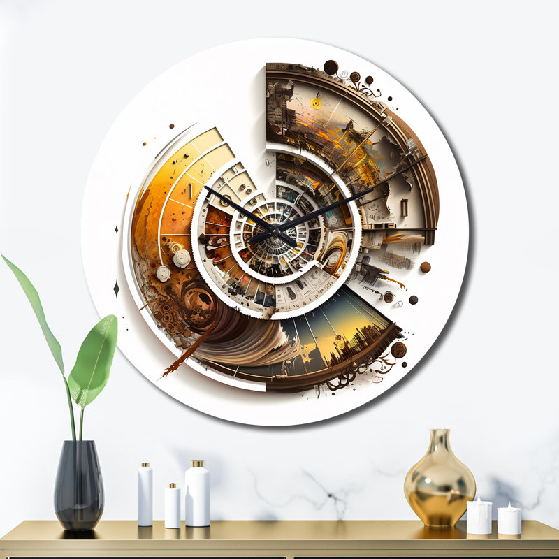 Horloge murale en forme de C, Très grand